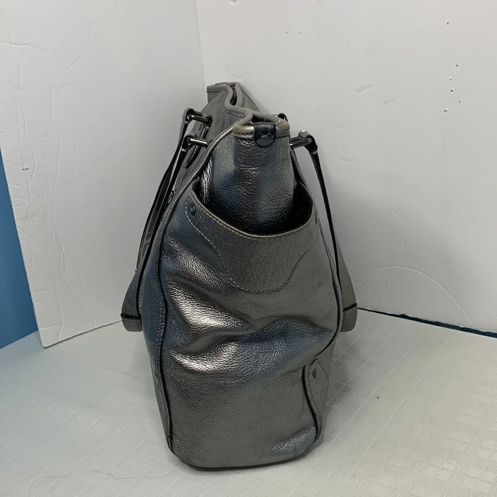 MICKIE TOTE IN GRAIN LEATHER (COACH F34039) ANTIQUE NICKEL/SILVER